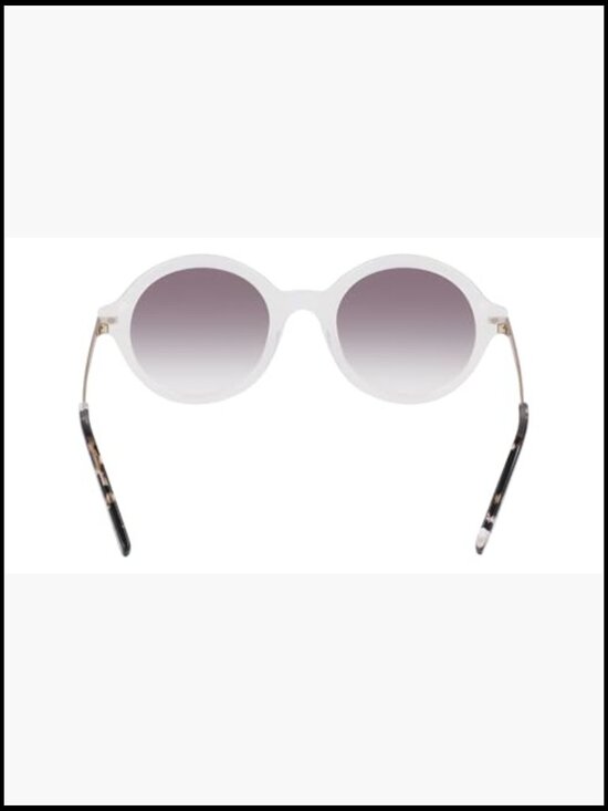 Round Sunglasses with Acetate Front and Metal Temples main image 4